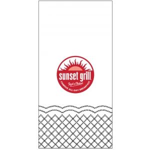 Sunset Grill Custom Branded 2 ply Dinner Napkins -