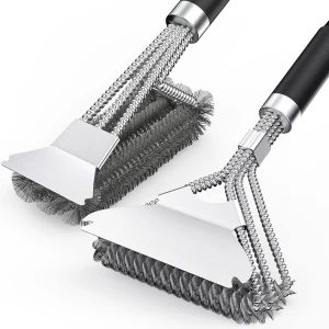 BBQ Grill Brush Cleaner for Grill Stainless Steel BBQ - 2 Piece Set