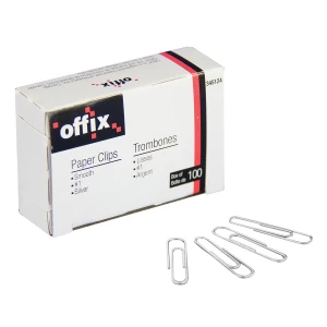 Offix Standard Paper Clips - 100/Box