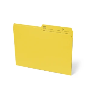 Continental 2-sided Top Tab File Folders - Yellow - Letter 8.5'' x 11'' - 100/Box