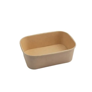24 oz Rectangular Kraft Food Box - 300/Case