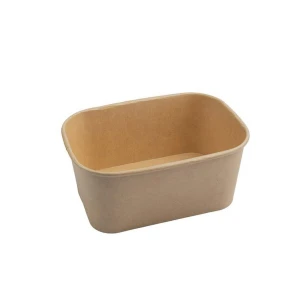 32 oz Rectangular Kraft Food Box - 300/Case