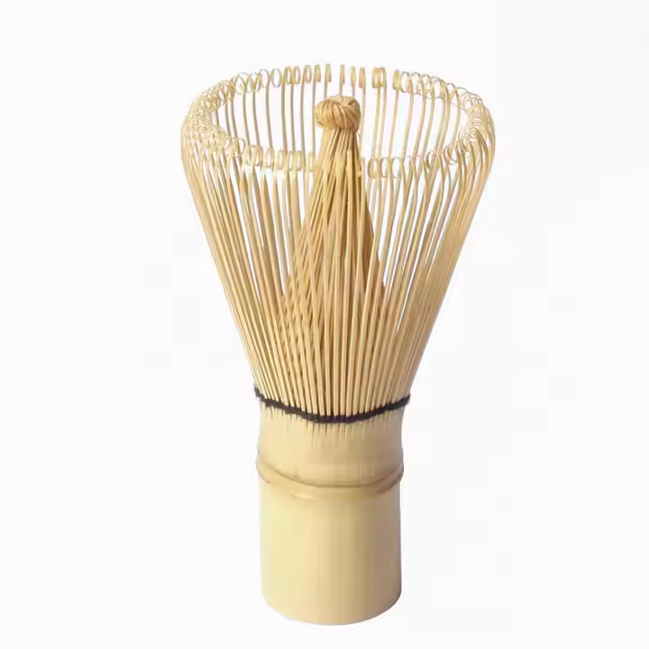 Handcrafted Golden Bamboo Matcha Whisk, Traditional Japanese Chasen Matcha Stirrer -Bamboo Whisk Made from Durable and Sustainable Organic Bamboo