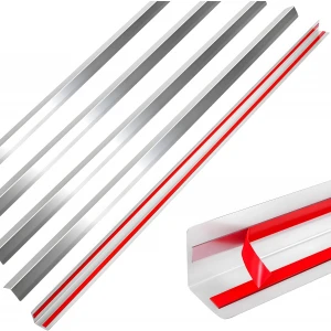 Stainless Steel Wall Corner Guards, 1” x 1” x 48” with 90-Degree Angle - 5/Pack