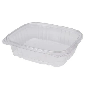 Compostable 24oz Clear Hinged Containers - 200/Case