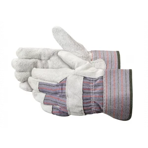 Men’s Leather Fitters Extra Large Gloves, Double Palm, 4″ Cuff - 12/Pack