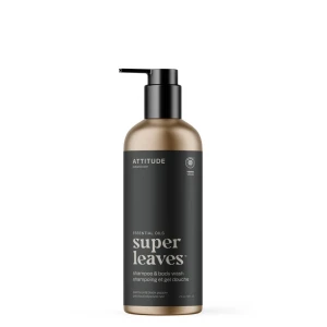Shampoo & Body Wash : SUPER LEAVES™ | ESSENTIAL OILS - Patchouli and Black Pepper 473ml - Each