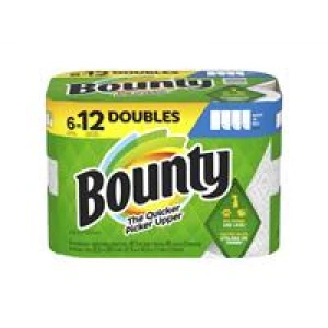 Bounty Select-A-Size Paper Towels, Double Rolls, White, 90 Sheets Per Roll, 6 Count