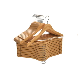 Non-Slip Premium Wooden Hangers - 20/Pack