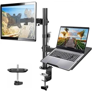 Monitor and Laptop Mount with Tray for 13"-32" Fully Adjustable Laptop Notebook Desk - Each