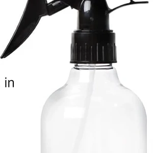 Plastic Clear Spray Bottles with Black Spray Head - Each