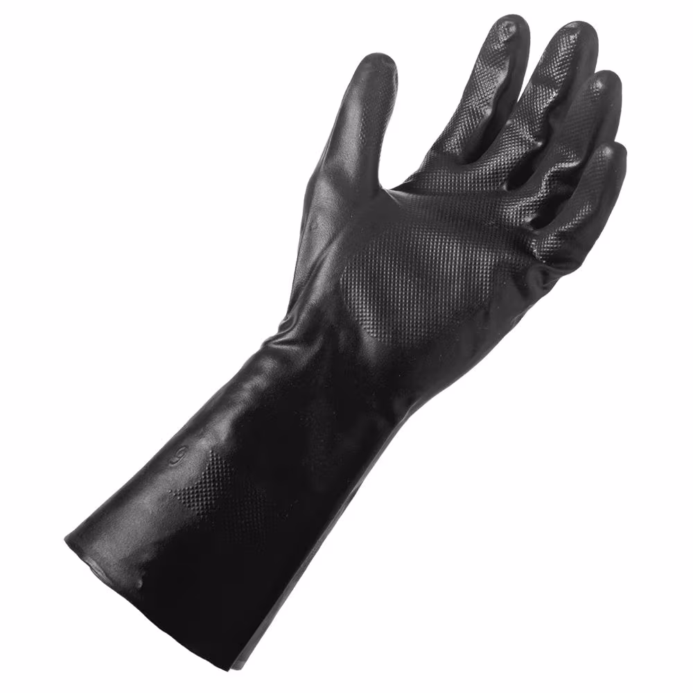 Soft Scrub Black Large/X-Large Neoprene Long Cuff Cleaning Gloves - Pair