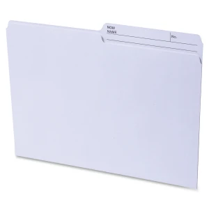 Continental 2-sided Top Tab File Folders - White - Letter 8.5'' x 11'' - 100/Box