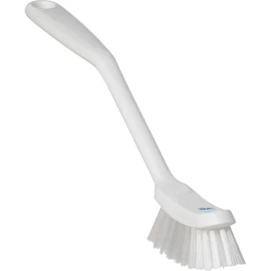 Dish Brush, Polypropylene, Polyester Bristle, 11", White