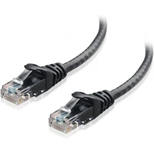 10Gbps Snagless Cat 6 Ethernet Cable 30 ft in Black - Available 20ft - 150ft in Length - Each