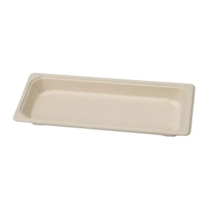 Sushi Tray Compostable Sugarcane 8.75 x 3.75 x 1.75" - 600/Case