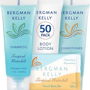 Bergman Kelly Hotel Toiletries Bundle Tropical Waterfall - 200 Pieces - 4-Piece Set: 50 sets/Case