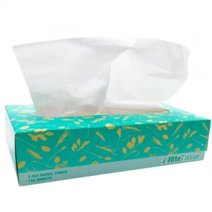 Facial Tissue, 2-Ply, White, 100 Sheets/Pack - 30 boxes per case