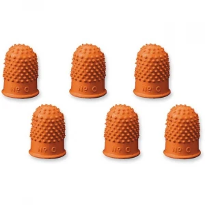 Acme United Heavy-Duty Non-Ventilated Fingertip Pad - Small Size - Rubber - 12/Pack