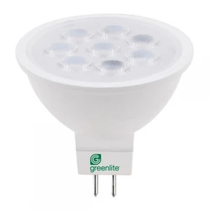 Greenlite 6.5W - Dimmable - LED - MR16 - GU5.3 Base - Flood 40 Degree - 3000K Bright White - 520 Lumens - 24/Case