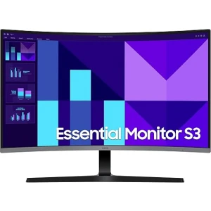 Samsung 32-inch FHD Black Curved Screen Monitor with 100 Hz Refresh Rate, Game Mode, Eye Saver Mode, Multiple connectivity