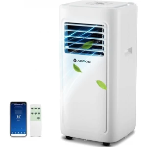 Portable Air Conditioner, 10000 BTU Portable AC Units for Room up to 350 Sq.Ft, 4-in-1 AC Cooler with LED Display/24Hrs Timer