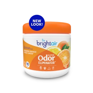 Bright Air Odor Eliminator Gel in Jar, Natural Air Freshener, Mandarin Orange & Lemon Scented - Each