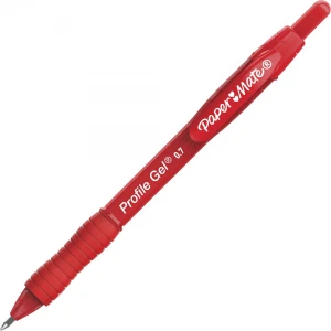 Paper Mate Profile Gel 0.7mm Retractable Pen -  Red - 12/box