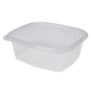 Compostable 32oz Clear Hinged Containers - 200/Case