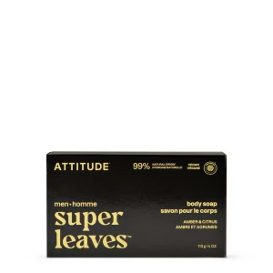 Attitude Men's Body Soap Super Leaves Amber & Citrus
