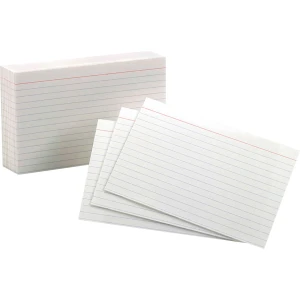 Oxford Ruled Index Cards - 4" x 6" - White - 100/Pack