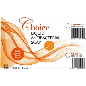 J Choice Liquid 4 Litre Bottle Antibacterial Soap - 4/Case
