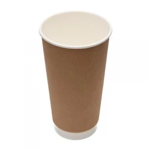 Hot Beverage Kraft Double Wall Paper Cups - 20 oz. - 500/Case