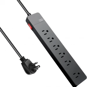 6 Outlet Power Bar with Surge Protector, Extension Cord 4 Feet - Each