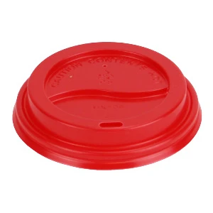 Hot Beverage Red Dome Lids with Open Hole - Fits 10-24 oz. - 1000/Case