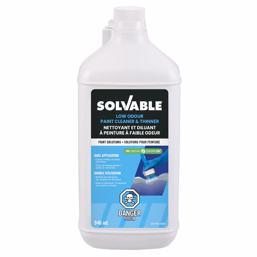 SOLVABLE® Low Odour Paint Cleaner & Thinner, 946 mL