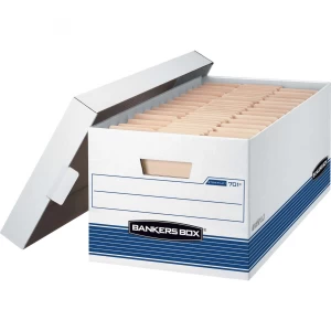 Bankers Box Storage and File - Letter, Lift-Off Lid - 12" W x 24" D x 10" H  - Each