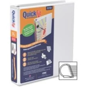 Davis Quick Fit Instant Angle D-Ring Binder - 1 1/2'' Binder Capacity - Letter - 8 1/2'' x 11'' Sheet Size - 3 x D-Ring Fastener(s) - White - Recycled - 1 / Each