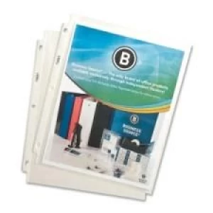 Business Source Top Loading Sheet Protector  For Letter 8 1/2" x 11" Sheet for  Clear - 100/Box