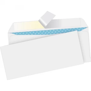 Business Source #10 (9.50'' x 4.13'') Regular Tint Peel/Seal White Envelopes  - 500/Box