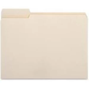 Business Source Top Tab File Folder - Letter - 8 1/2'' x 11'' Sheet Size - 3/4'' Expansion - 1/3 Tab Cut - Left Tab Location - 11 pt. Folder Thickness - Manila - Recycled - 100 / Box