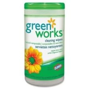 Green Works Compostable Cleaning Wipes 62 Wipes x 6 Packs/Case