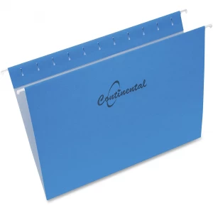 Continental Blue Hanging Folders 8.5 x 11'' Sheet Size - Recycled - 25/Pack