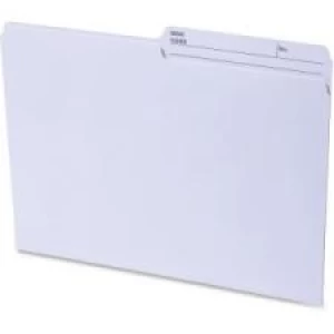 Continental 2-sided Tab Letter File Folders - Letter - 8 1/2'' x 11'' Sheet Size - 1/2 Tab Cut - Right/Left Tab Location - Ivory - 100 / Box