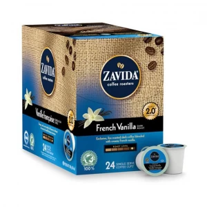 Zavida® French Vanilla Dark Roast Single Serve Coffee Cups (24 Pack)