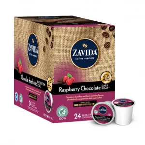 Zavida® Raspberry Chocolate Dark Roast Single Serve Coffee Cups (24 Pack)