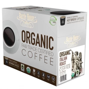 Barrie House Fair Trade Organic Italian Roast Single Serve Coffee Cups (24 Pack)